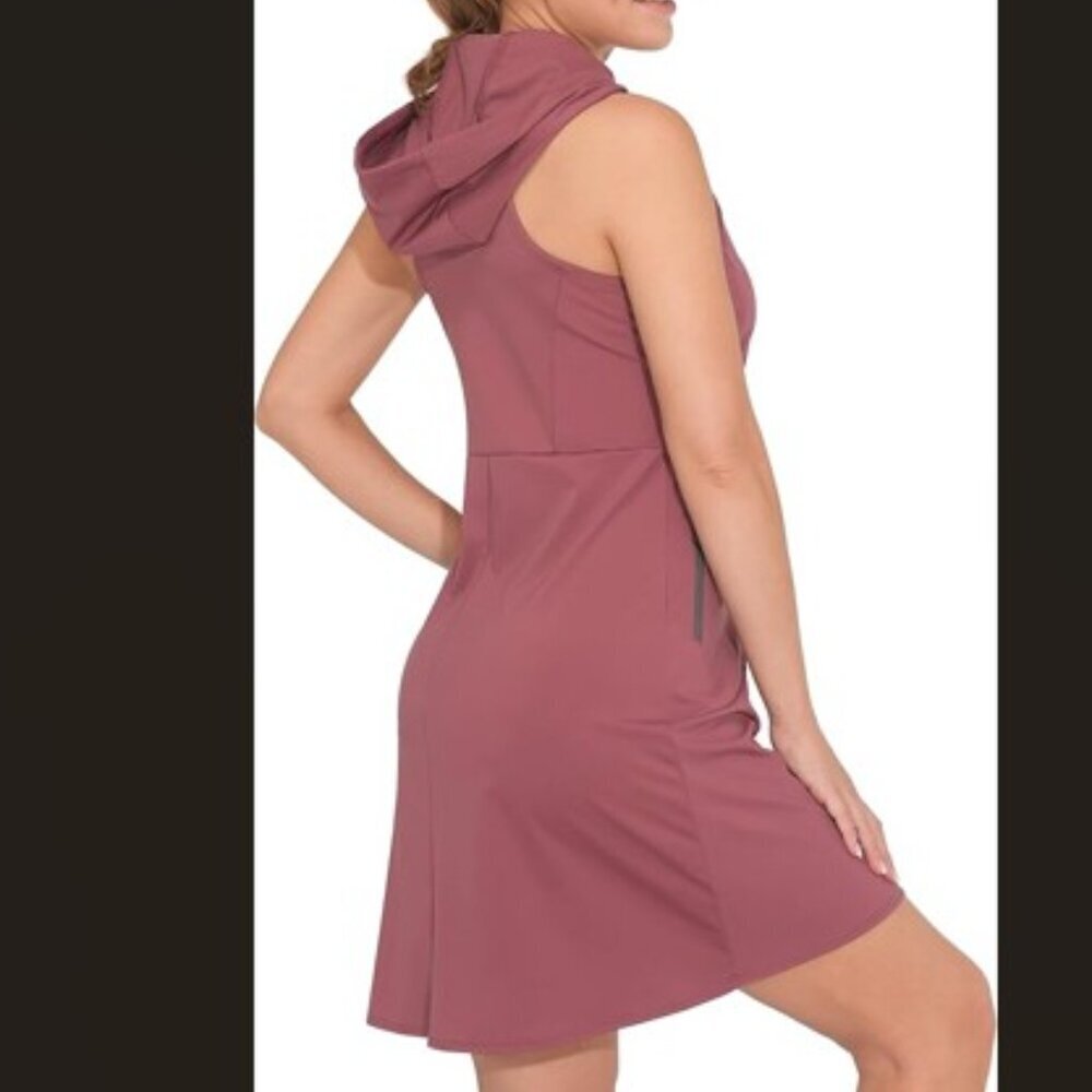 Little Donkey Andy - Women's quick dry tennis/golf dress, Wine Red color (mauve) - Picture 5 of 14
